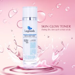 Nước hoa hồng cho da dầu mụn Lagivado Skin Glow Toner